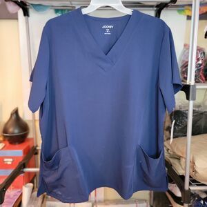 Jockey Scrub Top Fitted (Women's Cut) SS Navy - Size 3XL NWT